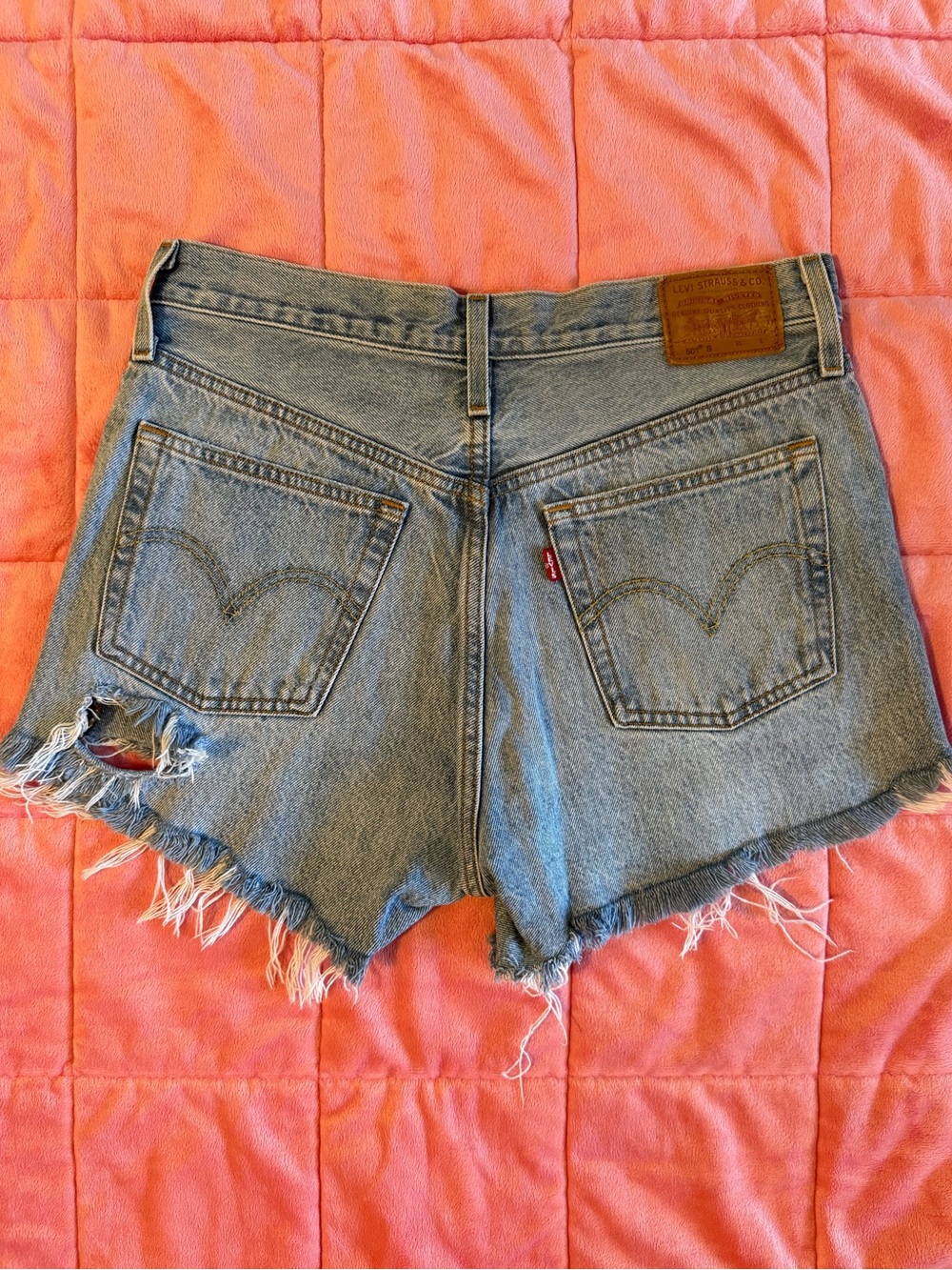 Levi's Women's Distressed Light Blue Denim Cutoff Shorts